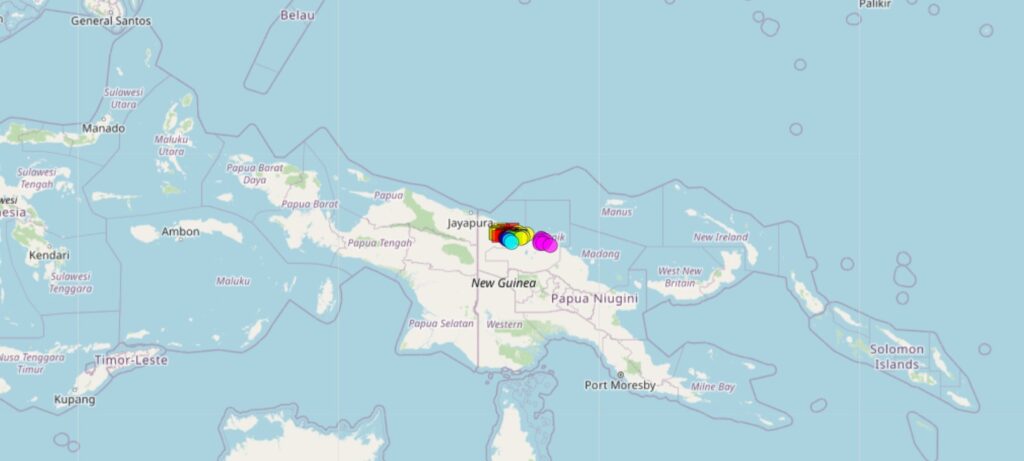 Nuclear Torricelli, map from Glottolog.org.